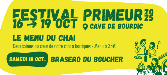 FESTIVAL PRIMEUR #Le Menu du Chai | Collines du Bourdic